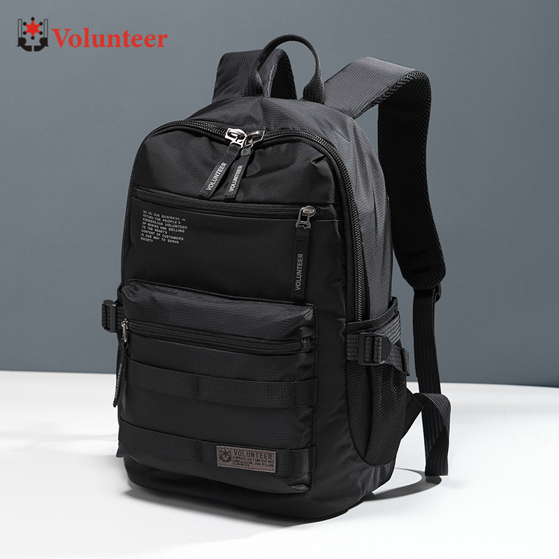 Canvas Backpack Casual - VOLUNTEER Men's Computer Waterproof Backpacks Oxford