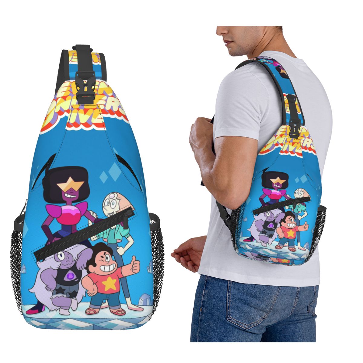 Sling Backpack Shoulder - Steven Universe Cute Cartoon Chest Bag