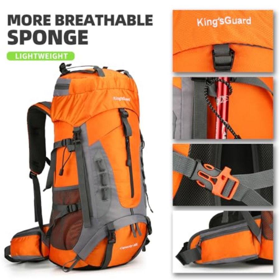 60L Hiking Backpack for Men an - Rain Cover Backpack 评论和价格