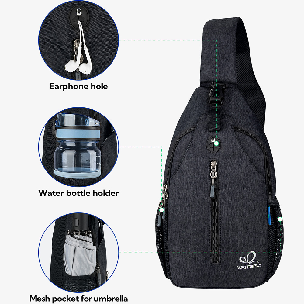 WATERFLY Crossbody Sling Bag C - Sling Backpack Shoulder 评论和价格