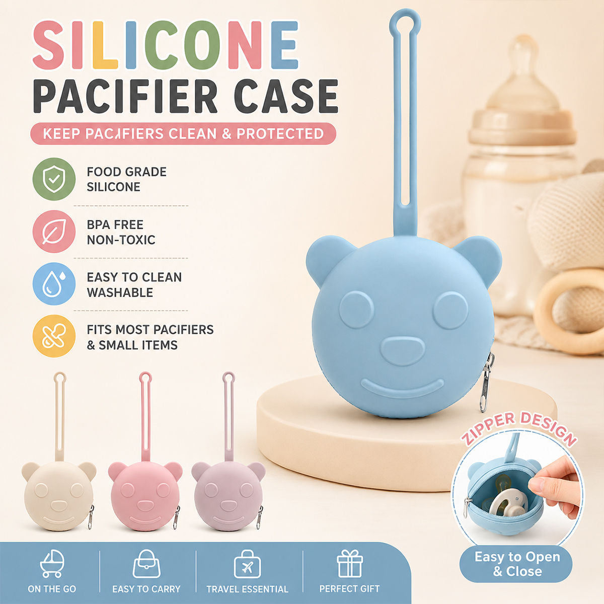 Portable silicone pacifier bag - Backpack Diaper Bag 评论和价格