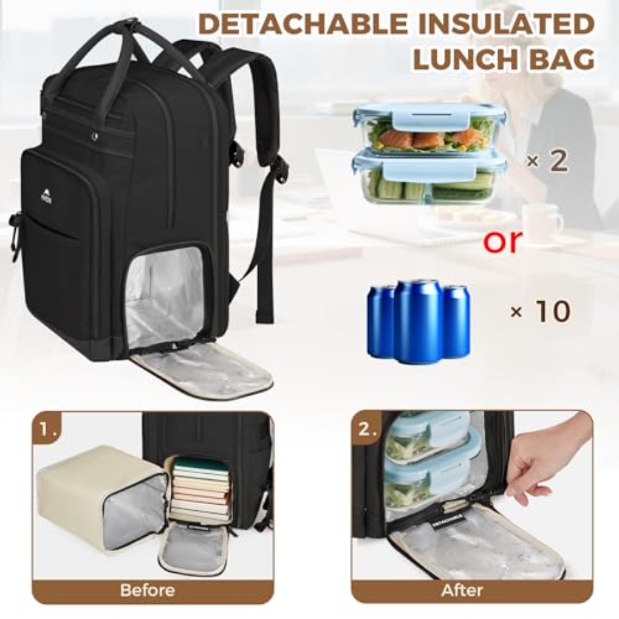 Teacher Backpack with Lunch Co - Laptop Backpack 15.6 评论和价格