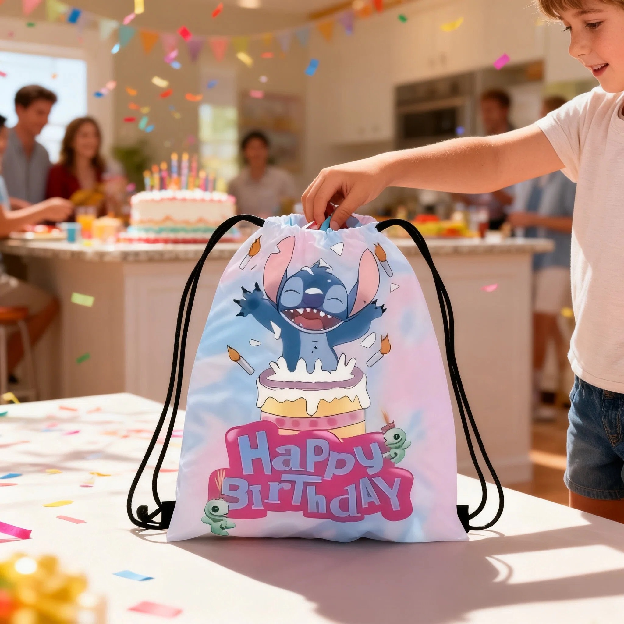 Disney Stitch Storage Bags Set - Drawstring Gym Bag 评论和价格