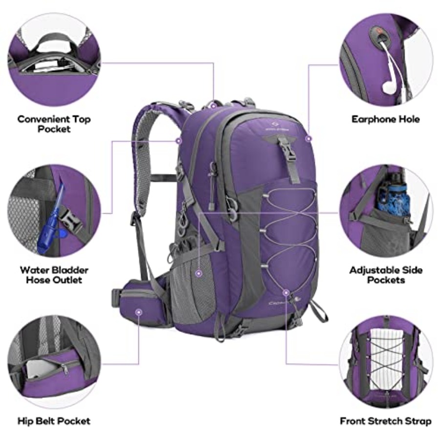 Hiking Backpack, Camping Backp - Rain Cover Backpack 评论和价格