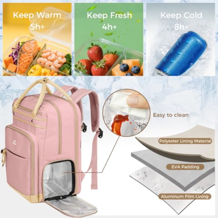 Lunch Backpack for Women, Teac - Laptop Backpack 15.6 评论和价格