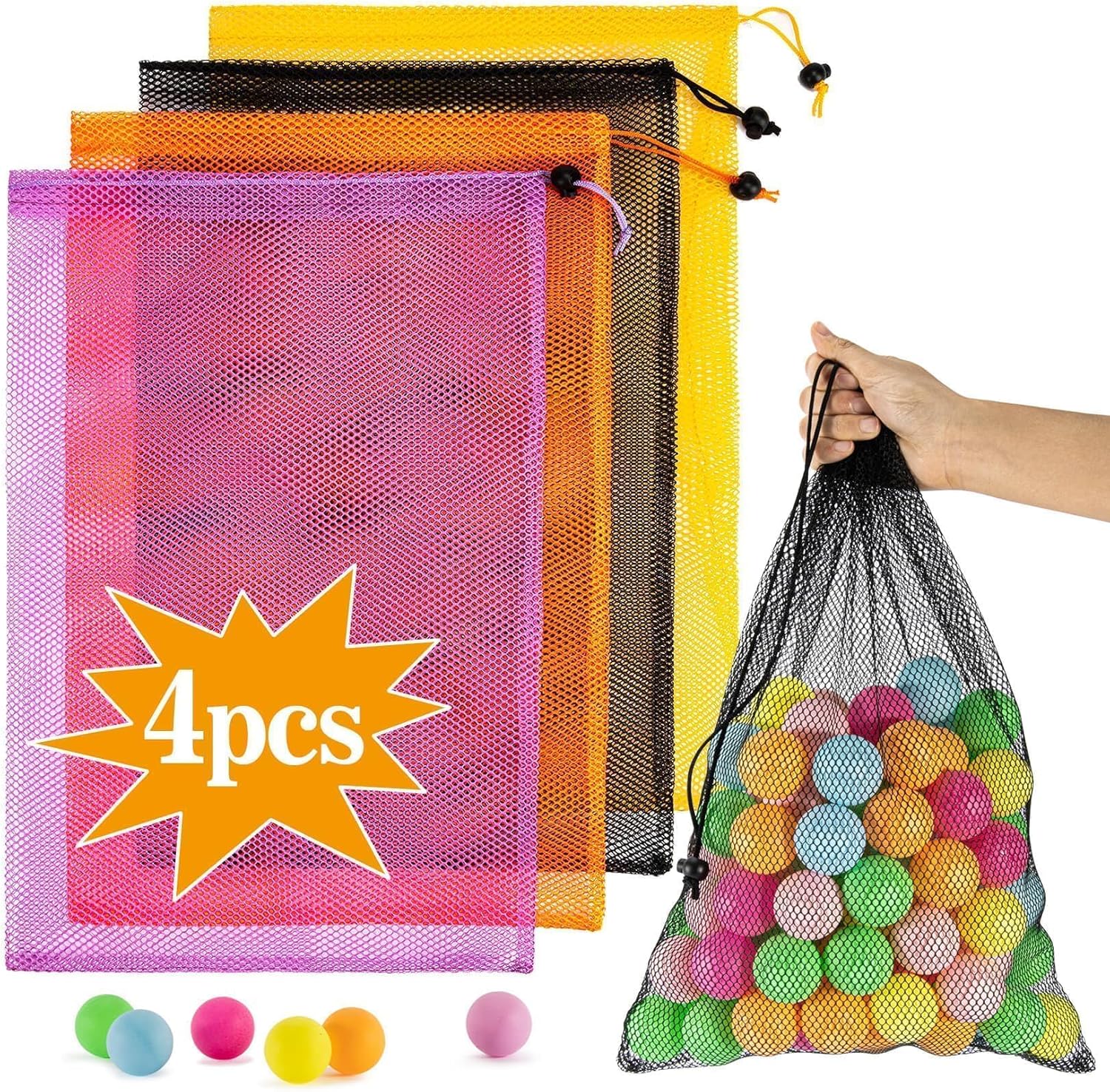 4PCS Mesh Drawstring Bags 18x1 - Drawstring Gym Bag 评论和价格