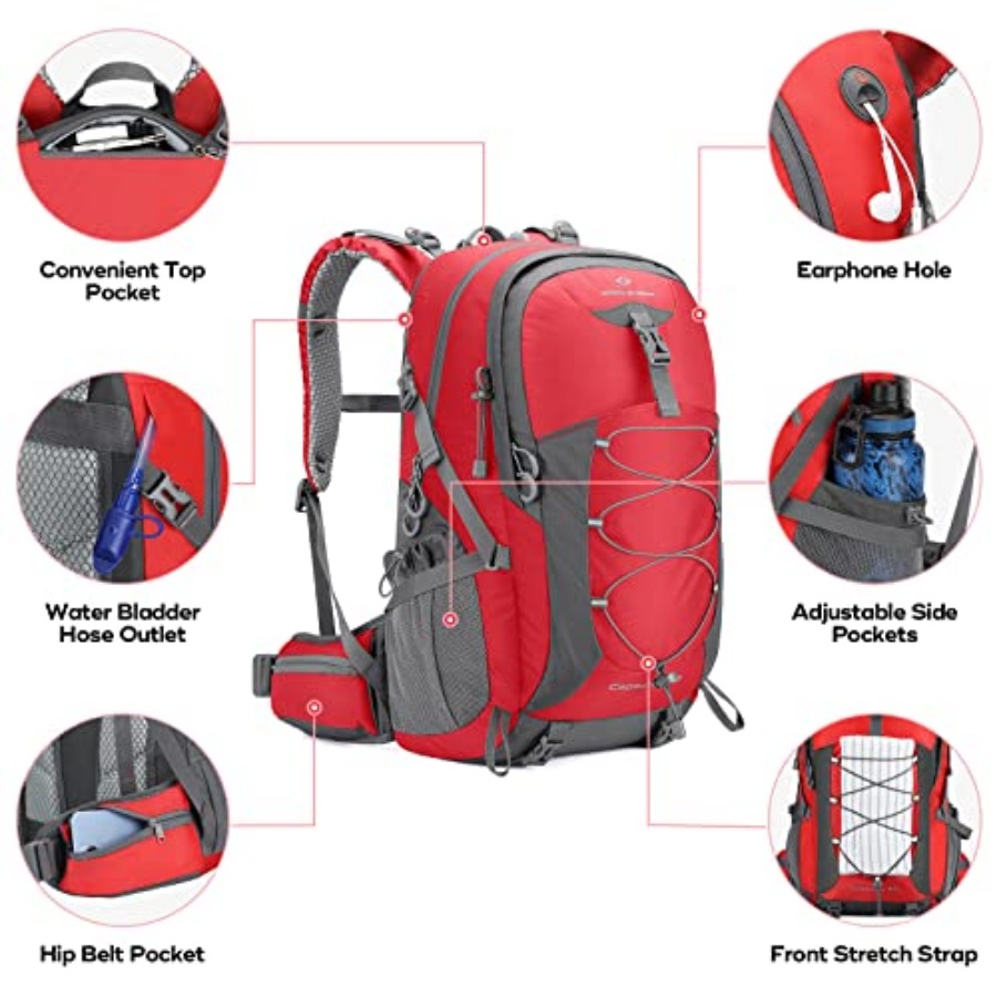 Hiking Backpack, Camping Backp - Rain Cover Backpack 评论和价格