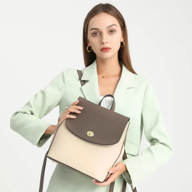 Women's Bags Large Capacity Le - Leather Backpack Vintage 评论和价格