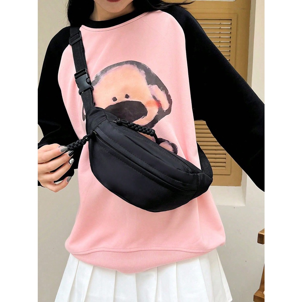 Large Capacity Nylon Chest Bag - Sling Backpack Shoulder 评论和价格