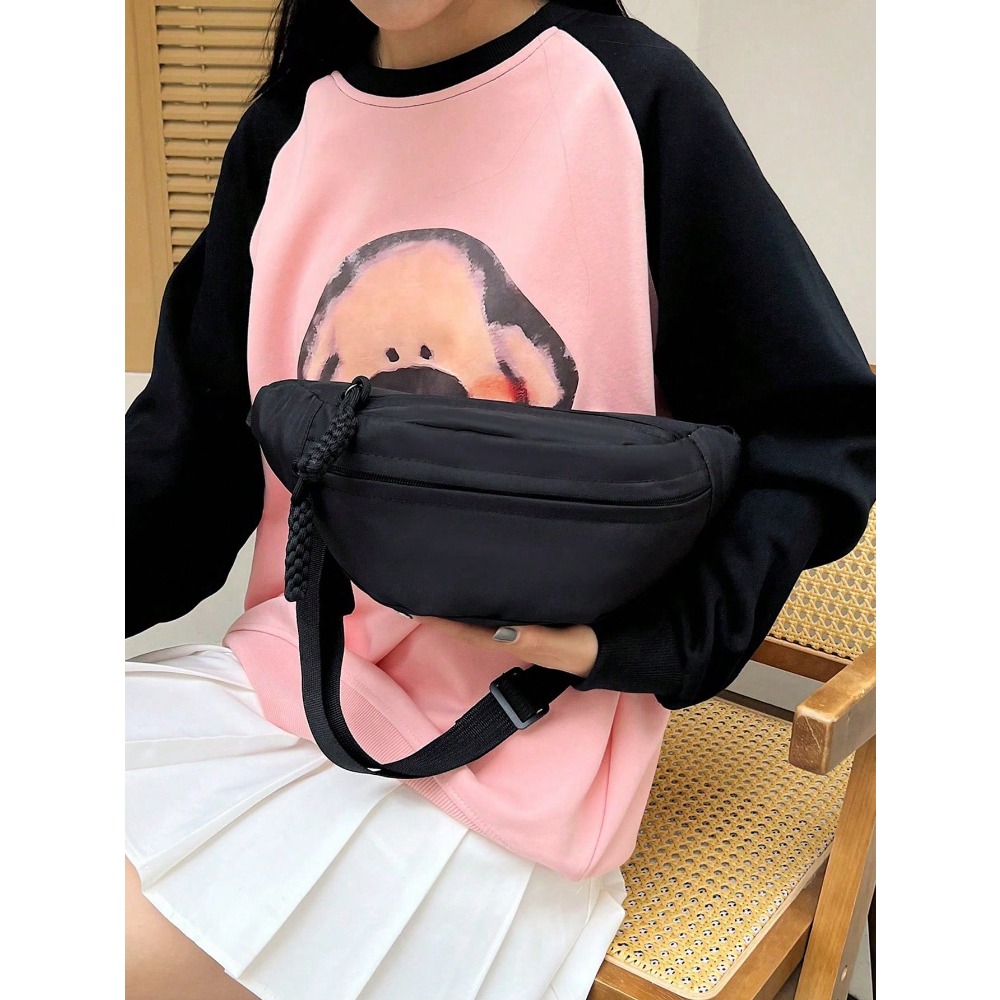 Large Capacity Nylon Chest Bag - Sling Backpack Shoulder 评论和价格