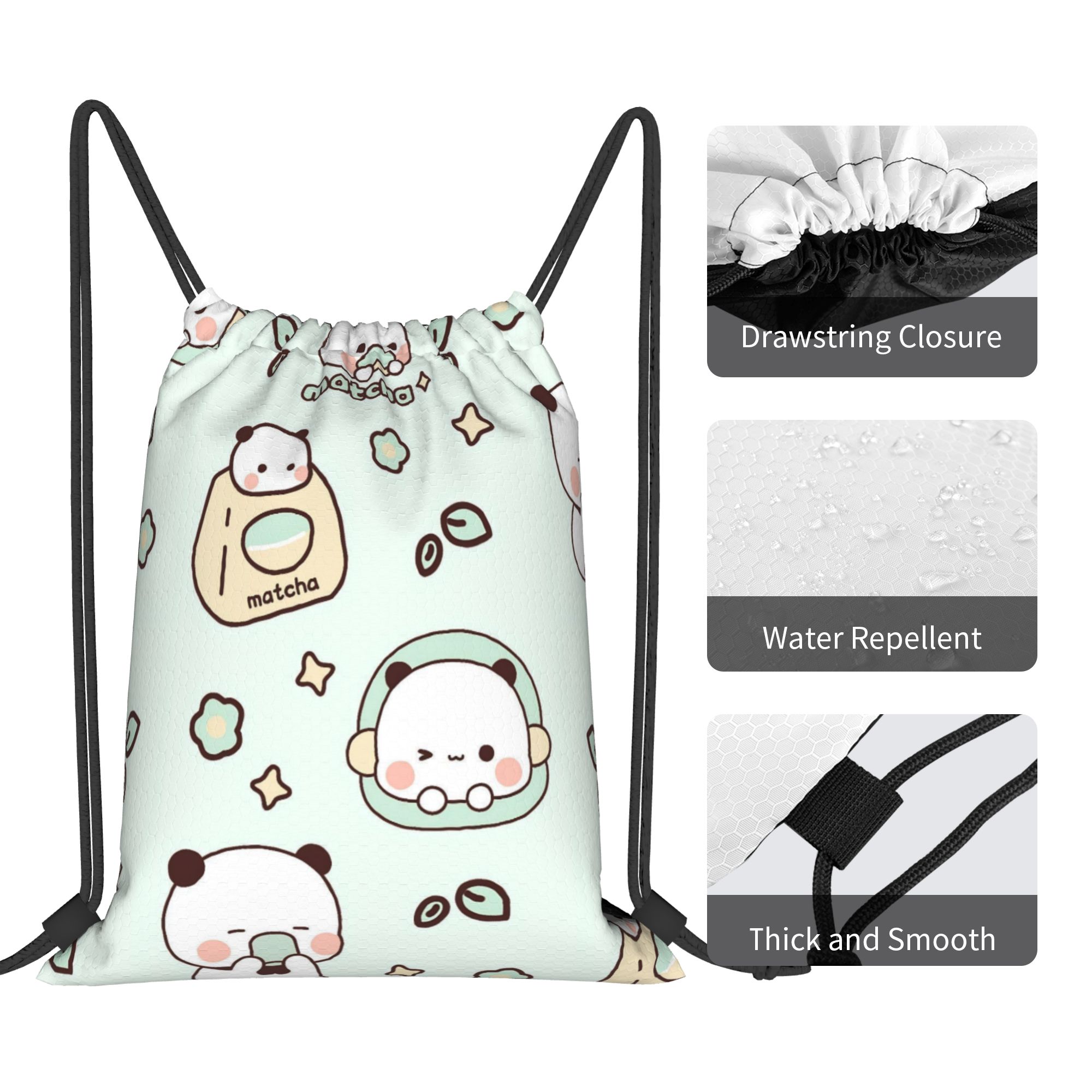 Cartoon Panda Bubu Dudu Drawst - Drawstring Gym Bag 评论和价格