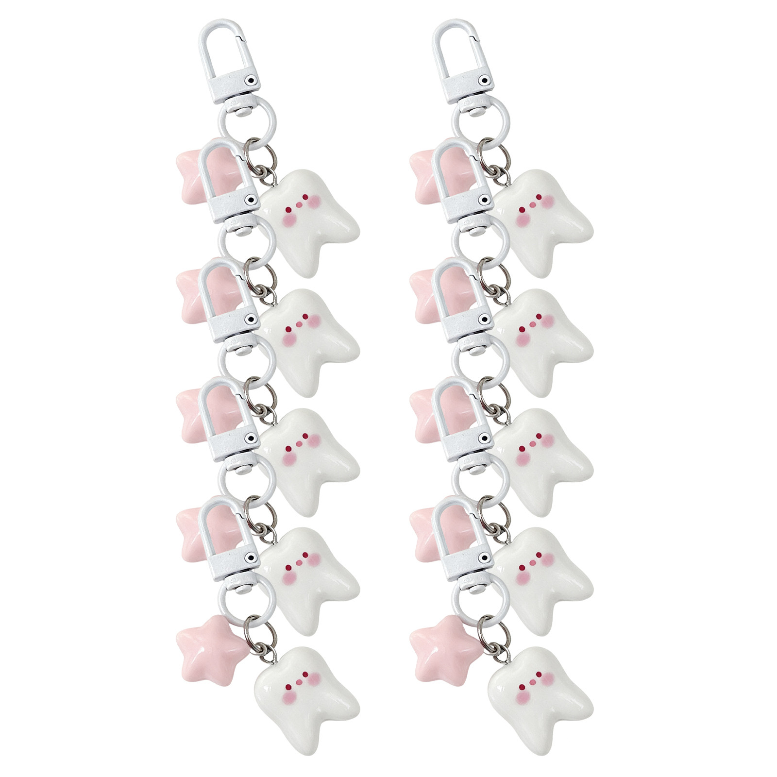 10Pcs Tooth Shape Keychain Cut - Mini Backpack Purse 评论和价格