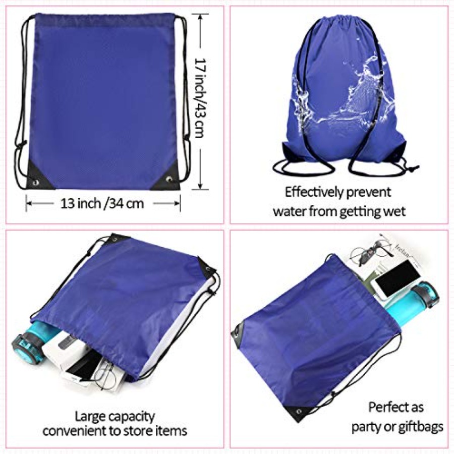 60 Pieces Drawstring Backpack  - Drawstring Gym Bag 评论和价格