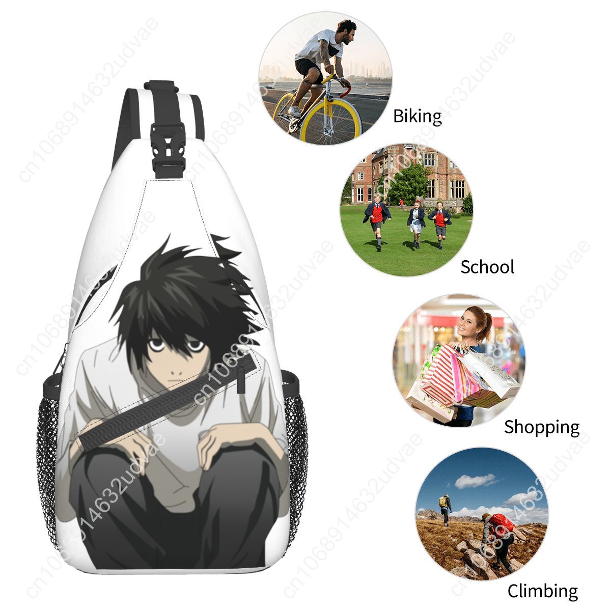 L Death Note Sling Bags Chest  - Sling Backpack Shoulder 评论和价格