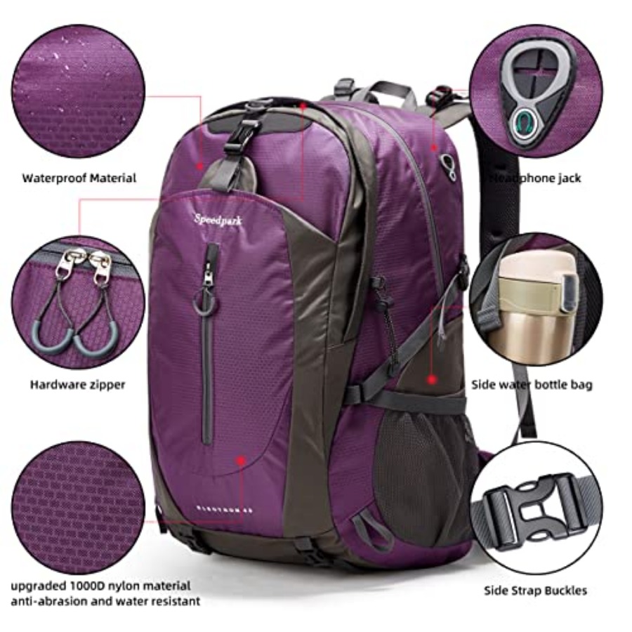 Hiking Backpack 40L Waterproof - Rain Cover Backpack 评论和价格