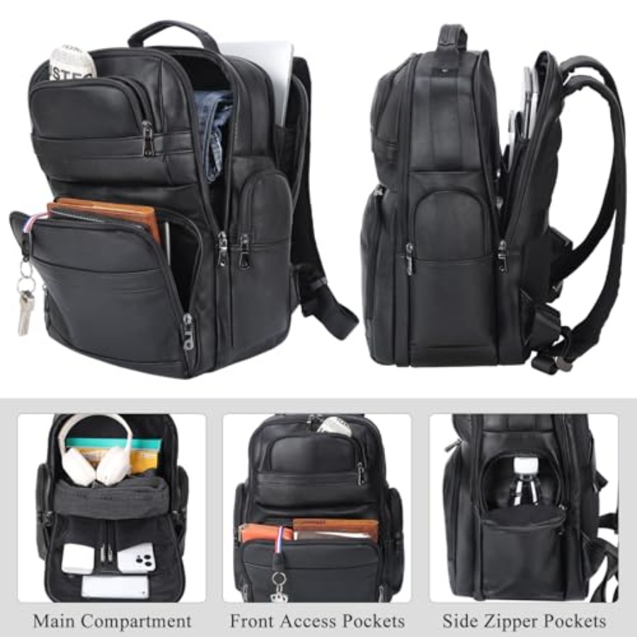 Men's Vintage Leather Backpack - Leather Backpack Vintage 评论和价格