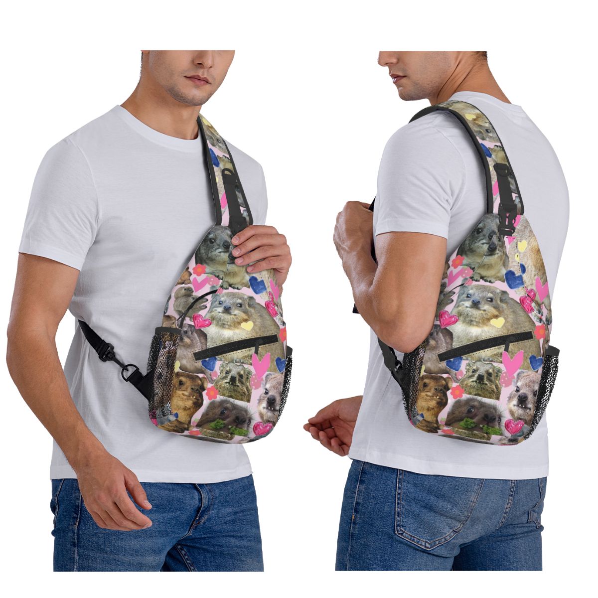 Cute Rock Hyrax Chest Bag Men  - Sling Backpack Shoulder 评论和价格