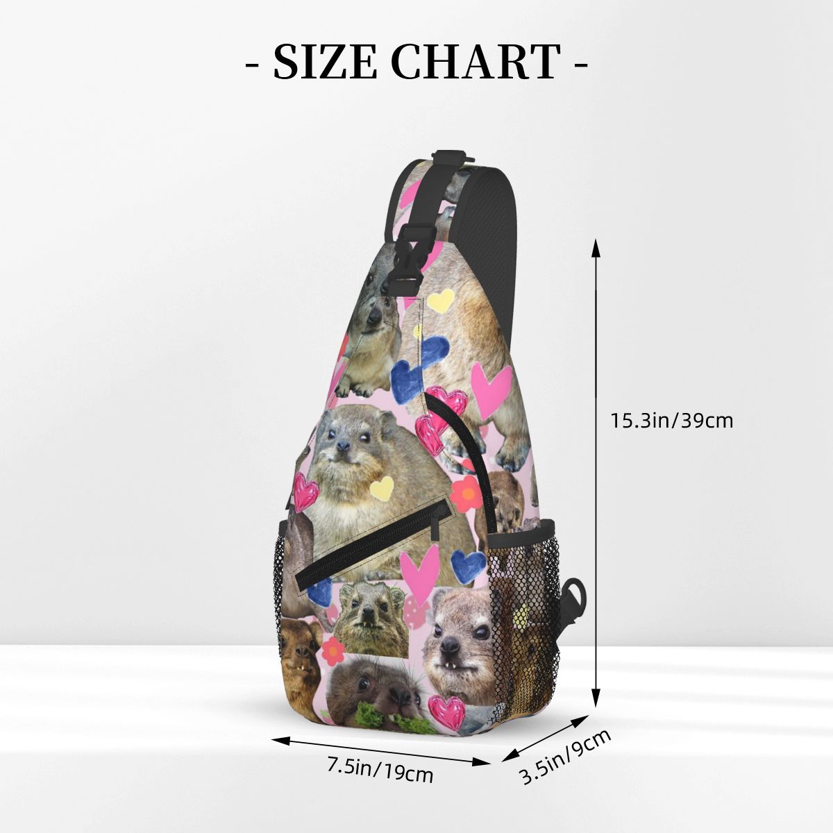 Cute Rock Hyrax Chest Bag Men  - Sling Backpack Shoulder 评论和价格