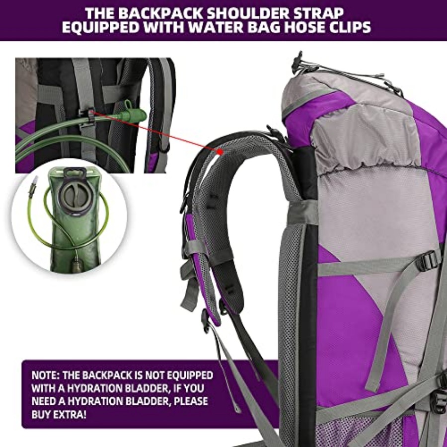 70L Hiking Backpack with Rain  - Rain Cover Backpack 评论和价格