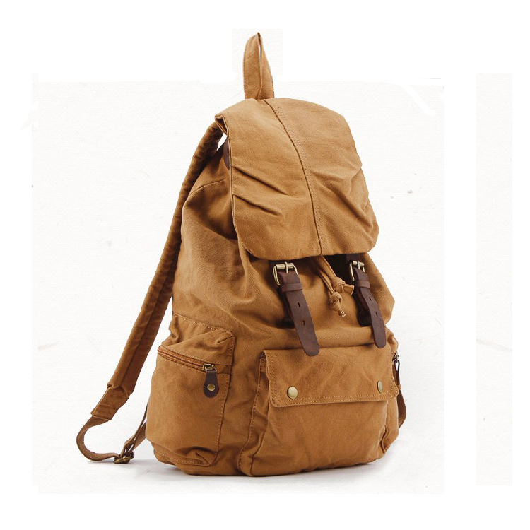 Fashion Vintage Leather milita - Rucksack Military Style 评论和价格