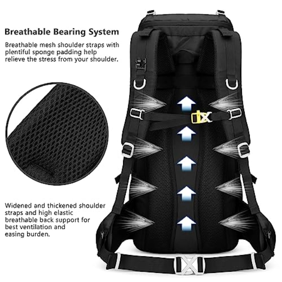 50L Hiking Backpack Men Campin - Rain Cover Backpack 评论和价格