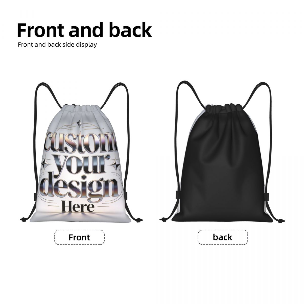 Custom Your Photo Logo Text Dr - Drawstring Gym Bag 评论和价格