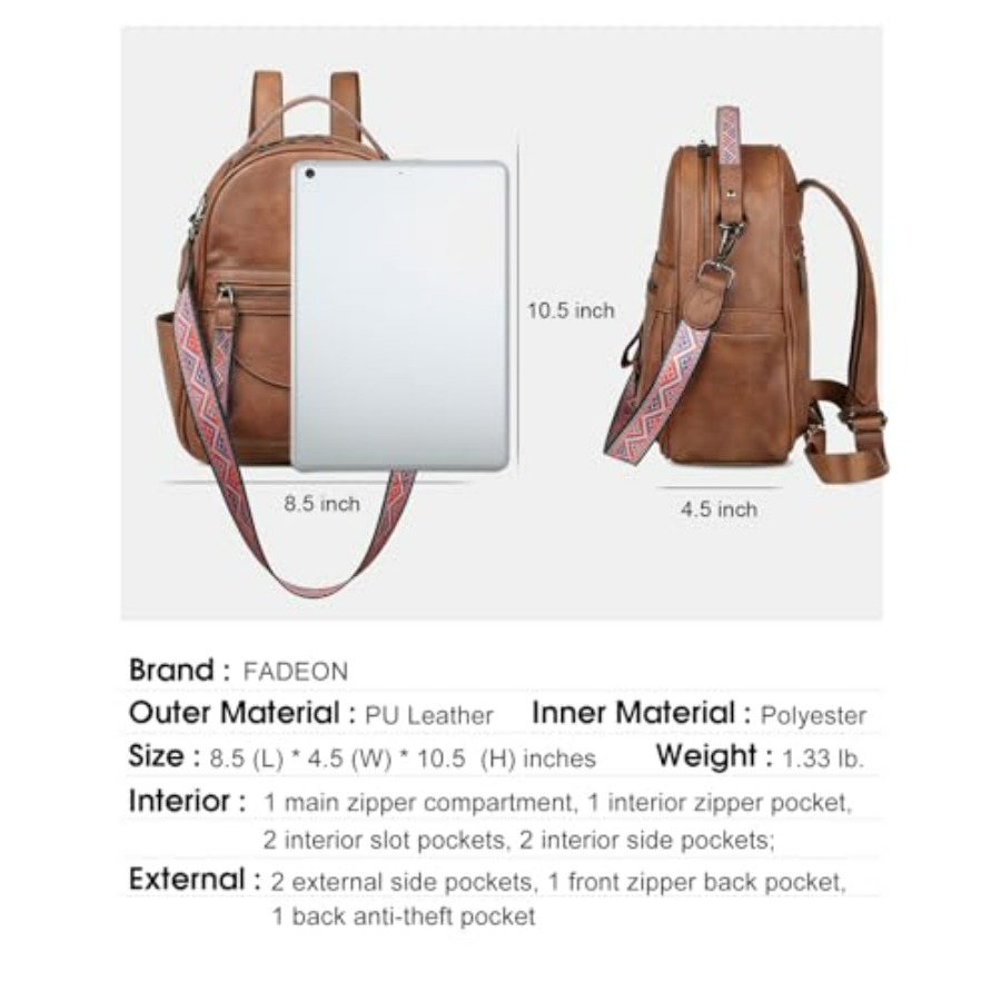 Mini Backpack Purse for Women, - Mini Backpack Purse 评论和价格