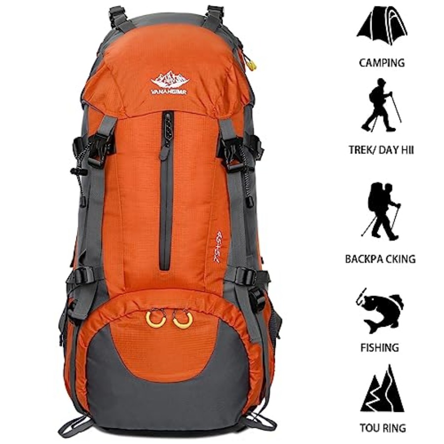 50L Hiking Backpack Men Campin - Rain Cover Backpack 评论和价格