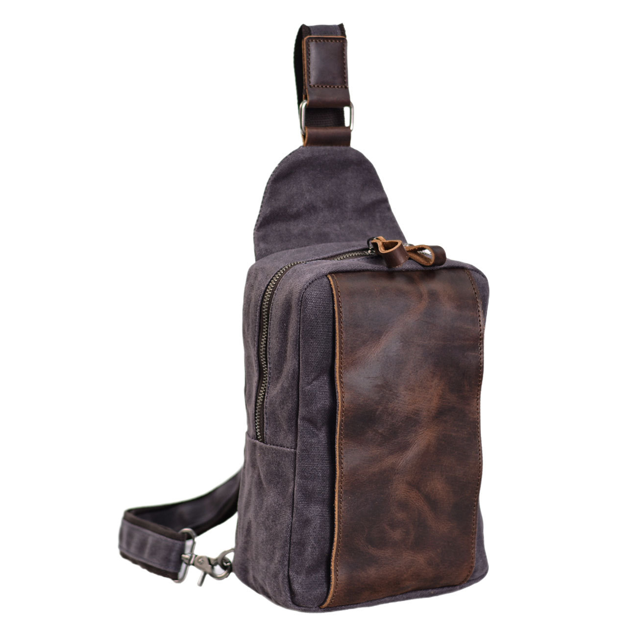 Casual Men's Vintage Waxed Can - Sling Backpack Shoulder 评论和价格