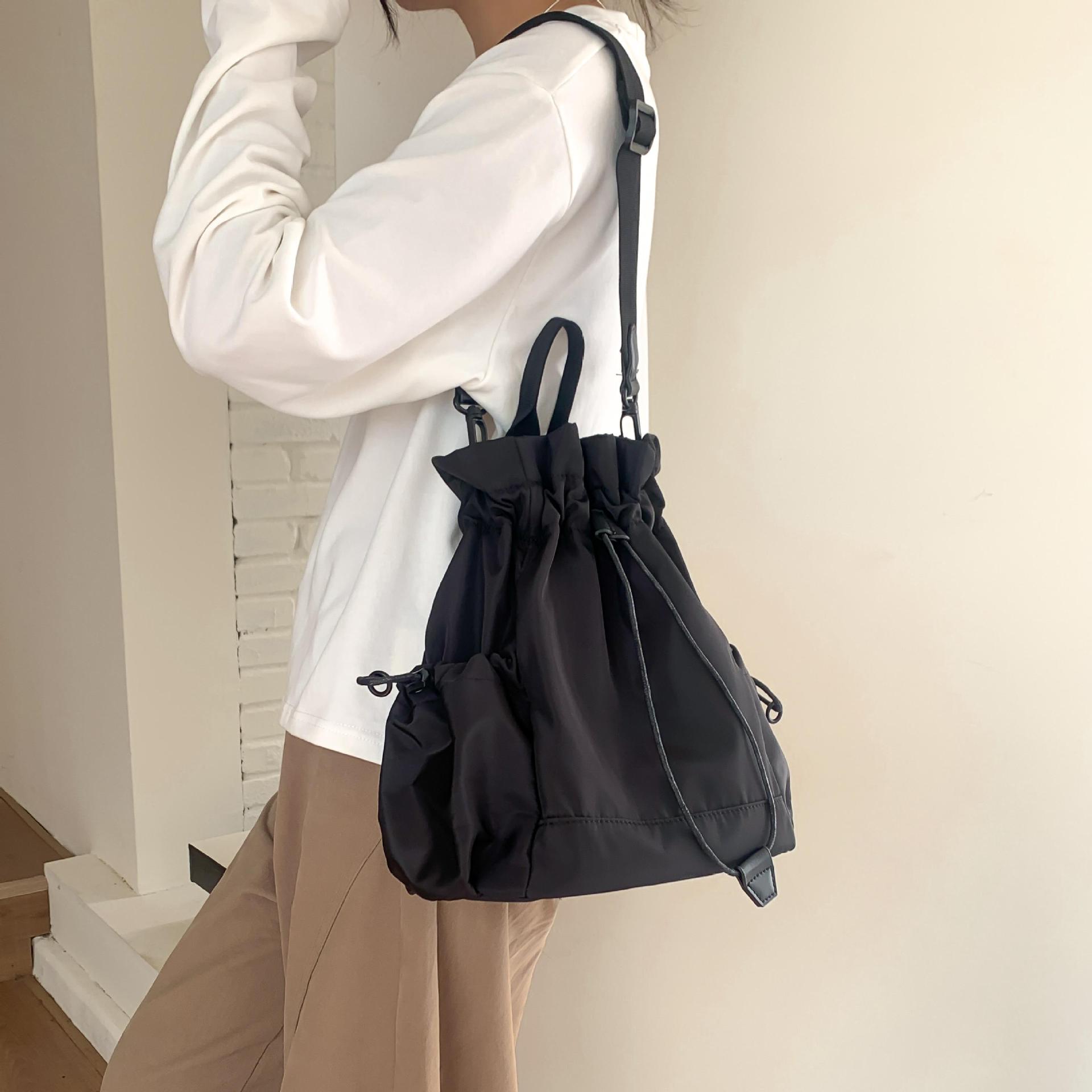 Multi-function Drawstring Buck - Canvas Backpack Casual 评论和价格