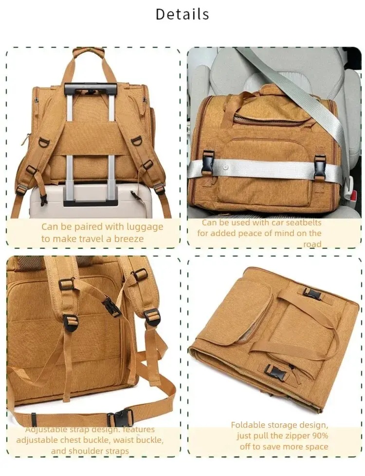 Portable cat bag, expandable l - Foldable Backpack Small 评论和价格