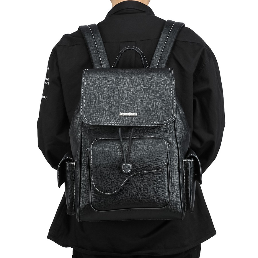 【New Arrival】Women's Black Fau - Leather Backpack Vintage 评论和价格