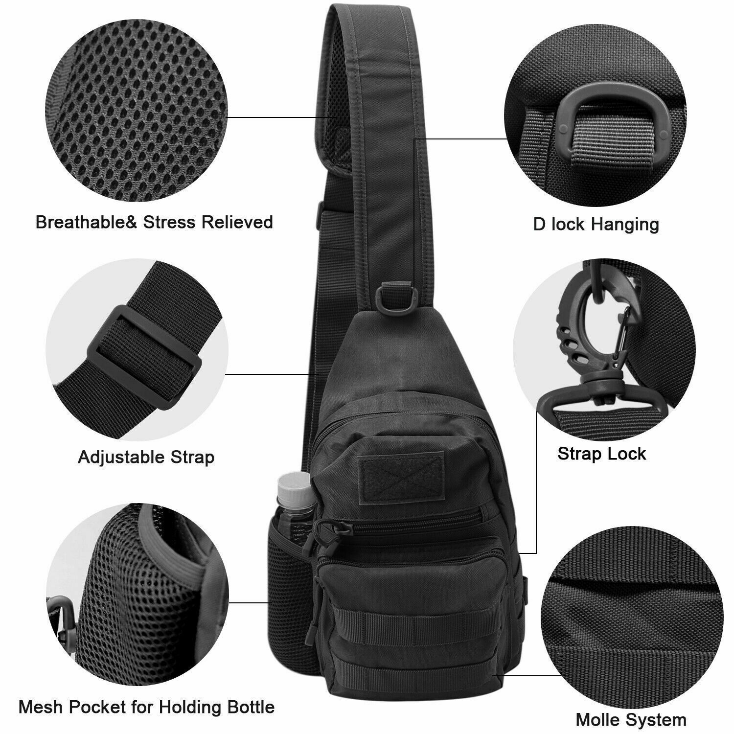 Tactical Sling Crossbody Backp - Sling Backpack Shoulder 评论和价格